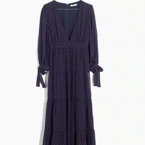 Tie Sleeve tiered Midi Madewell Dress